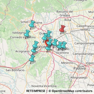 Mappa Via Girolamo Zugliano, 36100 Vicenza VI, Italia (9.68692)