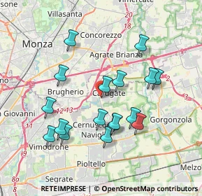 Mappa Via Guido Rossa, 20061 Carugate MI, Italia (3.54176)