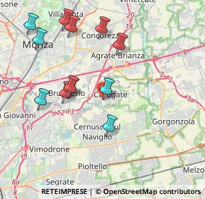 Mappa Via Guido Rossa, 20061 Carugate MI, Italia (4.08167)