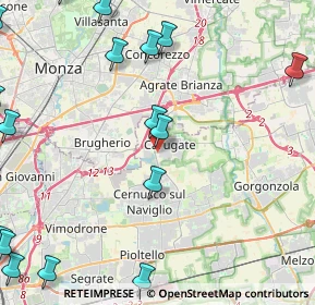 Mappa Via Guido Rossa, 20061 Carugate MI, Italia (6.8725)