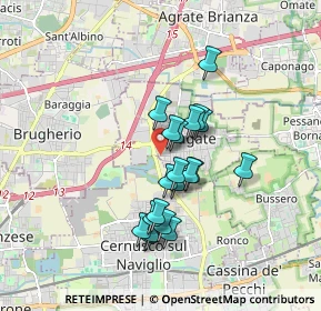 Mappa Via Guido Rossa, 20061 Carugate MI, Italia (1.4075)
