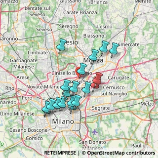 Mappa 91 vl. F.lli Casiraghi, 20099 Sesto San Giovanni MI, Italia (6.57368)