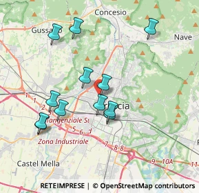 Mappa Via G. Maria Mazzucchelli, 25126 Brescia BS, Italia (3.5575)