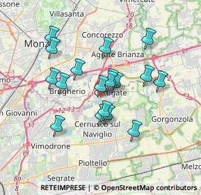 Mappa SP 121 Pobbiano - Cavenago, 20063 Cernusco sul Naviglio MI, Italia (2.96667)