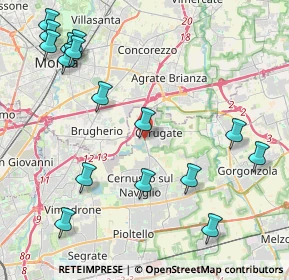 Mappa SP 121 Pobbiano - Cavenago, 20063 Cernusco sul Naviglio MI, Italia (5.20125)