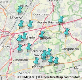 Mappa SP 121 Pobbiano - Cavenago, 20063 Cernusco sul Naviglio MI, Italia (4.14375)