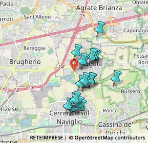 Mappa SP 121 Pobbiano - Cavenago, 20063 Cernusco sul Naviglio MI, Italia (1.466)