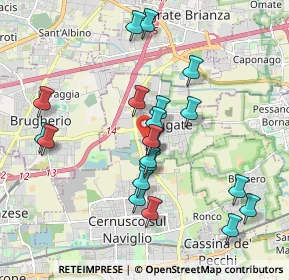 Mappa Via XXV Aprile, 20061 Cernusco sul Naviglio MI, Italia (1.845)
