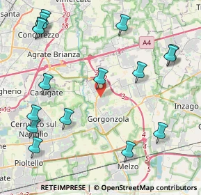 Mappa Via John Fitzgerald Kennedy, 20060 Pessano Con Bornago MI, Italia (5.3375)