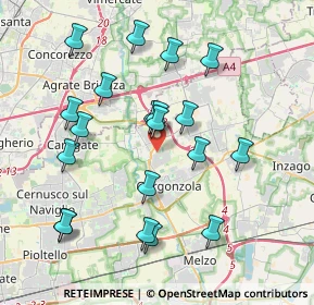 Mappa Via John Fitzgerald Kennedy, 20060 Pessano Con Bornago MI, Italia (3.8855)