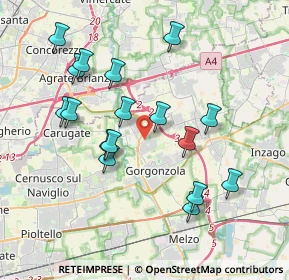 Mappa Via John Fitzgerald Kennedy, 20060 Pessano Con Bornago MI, Italia (3.74765)