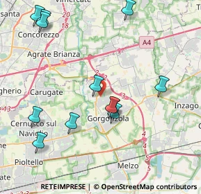 Mappa Via John Fitzgerald Kennedy, 20060 Pessano Con Bornago MI, Italia (4.53417)