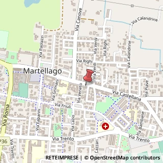 Mappa Via Castellana, 4A, 30030 Martellago, Venezia (Veneto)