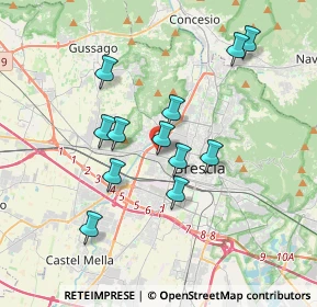 Mappa Via L. Manara, 25126 Brescia BS, Italia (3.17167)