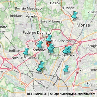 Mappa Via Carolina Romani, 20091 Cinisello Balsamo MI, Italia (3.35364)