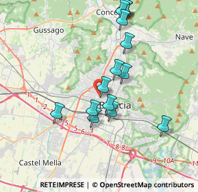 Mappa Via Guadagnini, 25126 Brescia BS, Italia (3.71867)