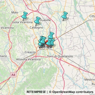 Mappa Via Casimiro Varese, 36100 Vicenza VI, Italia (4.46091)