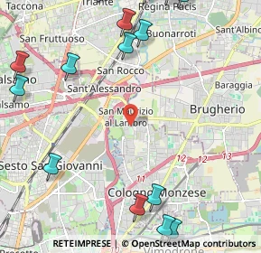 Mappa Via Cesare Battisti, 20093 Cologno Monzese MI, Italia (3.134)