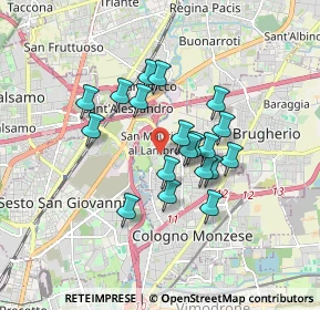 Mappa Via Cesare Battisti, 20093 Cologno Monzese MI, Italia (1.35105)