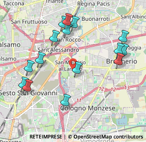 Mappa Via Cesare Battisti, 20093 Cologno Monzese MI, Italia (2.18133)