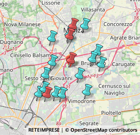 Mappa Via Cesare Battisti, 20093 Cologno Monzese MI, Italia (3.28444)