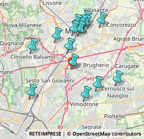 Mappa Via Cesare Battisti, 20093 Cologno Monzese MI, Italia (3.874)