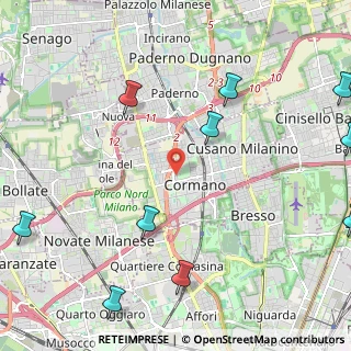 Mappa Via Toce, 20032 Cormano MI, Italia (3.22182)