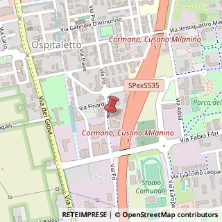 Mappa Via Po, 75, 20032 Cormano, Milano (Lombardia)