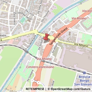 Mappa Via Sorbana, 9/B, 25126 Brescia, Brescia (Lombardia)