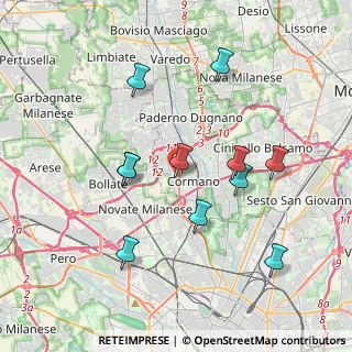 Mappa Via Po, 20032 Cormano MI, Italia (3.65182)