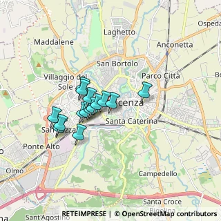 Mappa Piazzale De Gasperi, 36100 Vicenza VI, Italia (1.288)