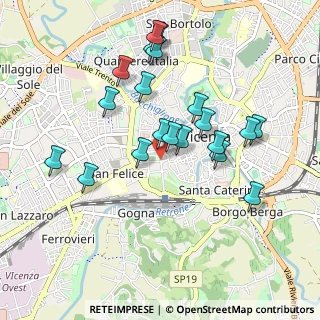 Mappa Piazzale De Gasperi, 36100 Vicenza VI, Italia (0.9075)