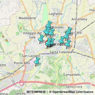Mappa Via Alessandro Avogadro di Casanova, 36100 Vicenza VI, Italia (1.03857)