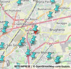 Mappa San Maurizio al Lambro, 20093 Cologno Monzese MI, Italia (2.996)