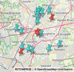 Mappa San Maurizio al Lambro, 20093 Cologno Monzese MI, Italia (3.76333)