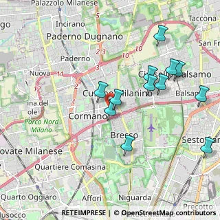 Mappa Via Gaetano Donizetti, 20095 Cusano Milanino MI, Italia (2.00583)