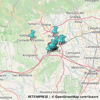 Mappa Via Cavalieri di Vittorio Veneto, 36100 Vicenza VI, Italia (4.64083)