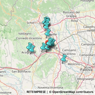 Mappa Via Cavalieri di Vittorio Veneto, 36100 Vicenza VI, Italia (8.62722)