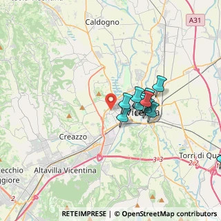 Mappa Via Cavalieri di Vittorio Veneto, 36100 Vicenza VI, Italia (3.53583)