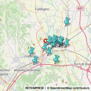 Mappa Via Cavalieri di Vittorio Veneto, 36100 Vicenza VI, Italia (2.53867)