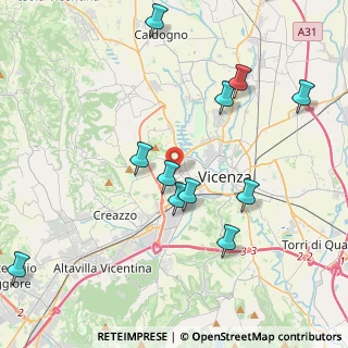 Mappa Via Cavalieri di Vittorio Veneto, 36100 Vicenza VI, Italia (5.14077)