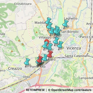 Mappa Via Cavalieri di Vittorio Veneto, 36100 Vicenza VI, Italia (1.47278)