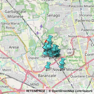 Mappa Via Tassoni, 20021 Bollate MI, Italia (1.0645)