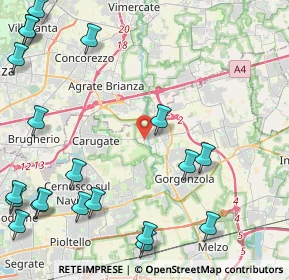 Mappa Via Fulvio Testi, 20060 Pessano Con Bornago MI, Italia (6.2835)