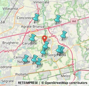 Mappa Via Fulvio Testi, 20060 Pessano Con Bornago MI, Italia (3.40636)