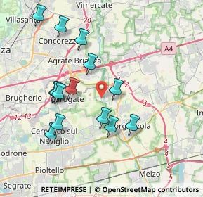 Mappa Via Fulvio Testi, 20060 Pessano Con Bornago MI, Italia (3.75286)