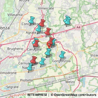 Mappa Via Fulvio Testi, 20060 Pessano Con Bornago MI, Italia (3.17235)