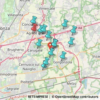 Mappa Via Fulvio Testi, 20060 Pessano Con Bornago MI, Italia (2.878)