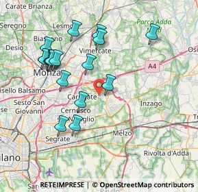 Mappa Via Fulvio Testi, 20060 Pessano Con Bornago MI, Italia (7.77059)