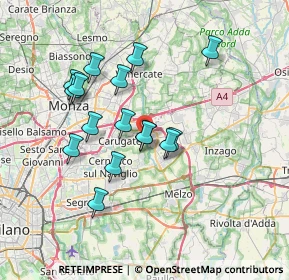 Mappa Via Fulvio Testi, 20060 Pessano Con Bornago MI, Italia (6.27188)